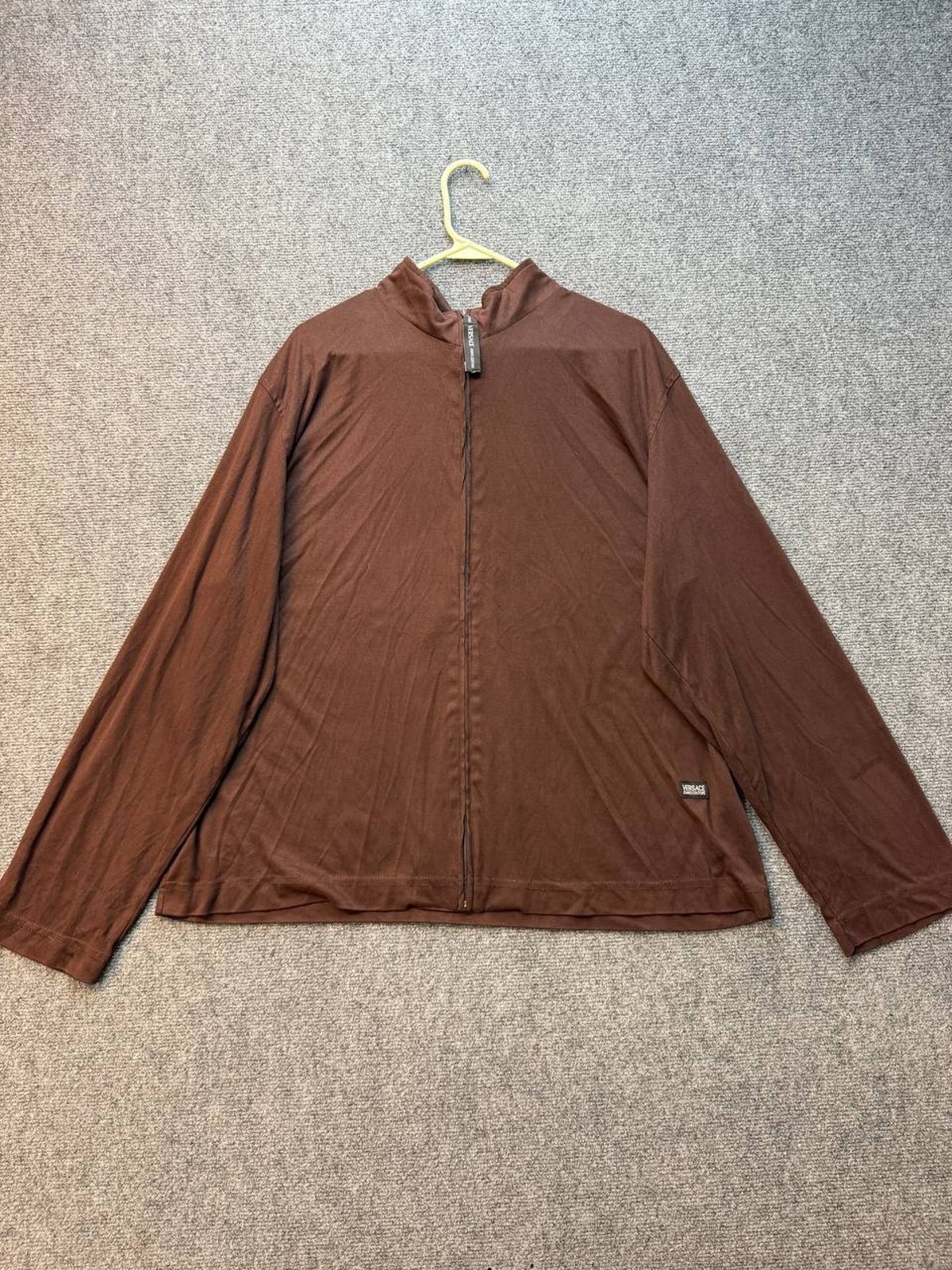 Versace Jeans Couture Jacket Brown Zip Lightweight Unisex L Xl Logo